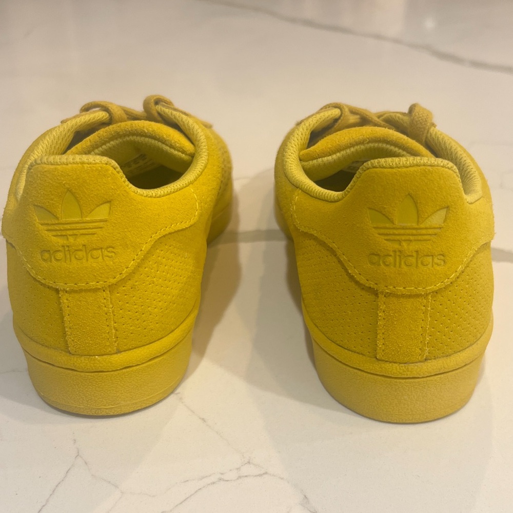Adidas Superstar Shell Toe Yellow Sneaker Mens Sz 5.5 - Picture 13 of 16